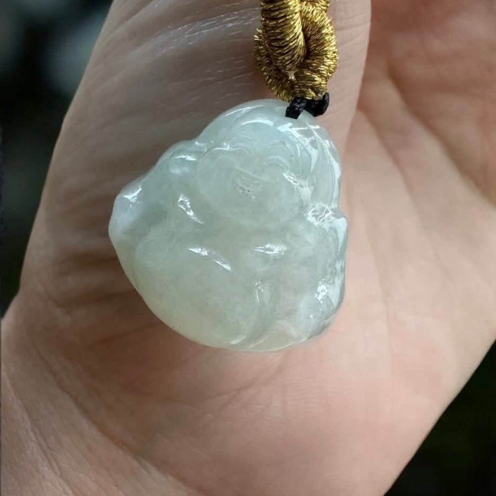 Elegant Jade Buddha Pendant Necklace
